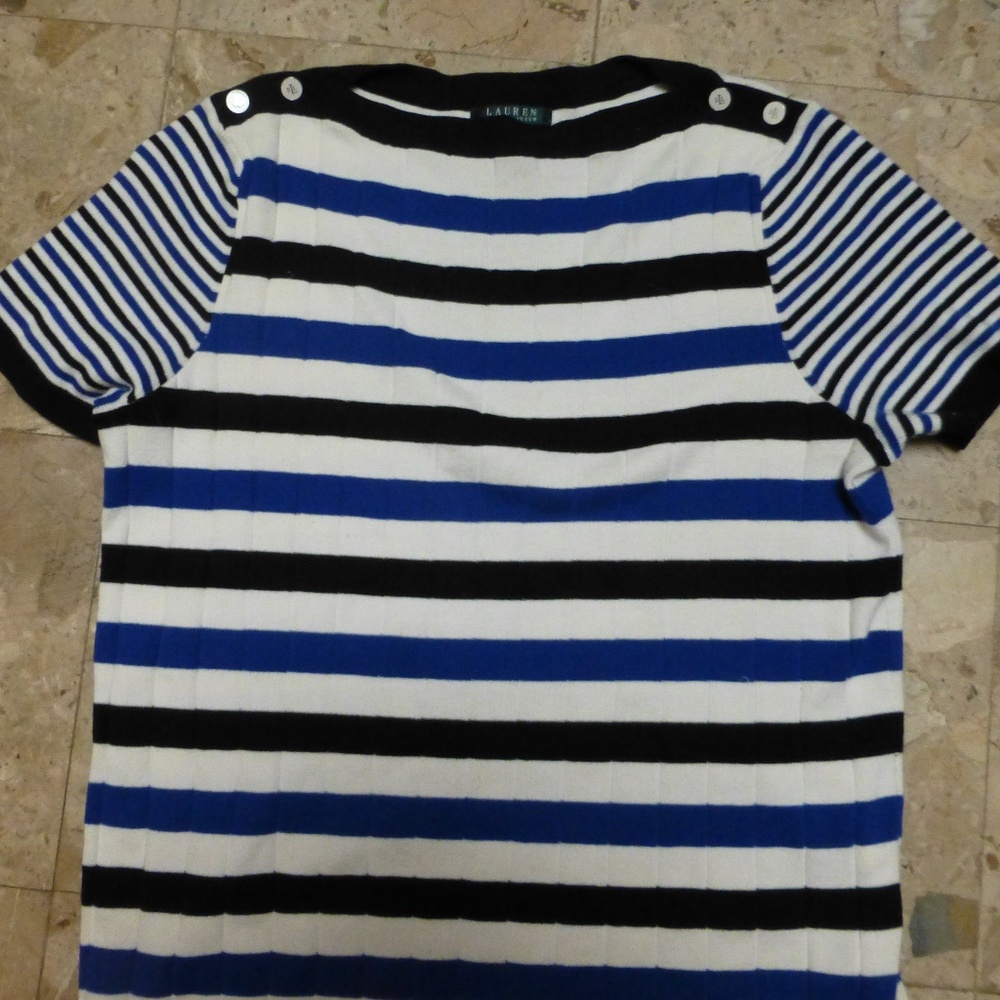 Ralph Lauren ladies striped top shirts green label